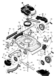 Mower Housing Assembly Diagram and Parts List for 228690X24B 2005 Briggs and Stratton Lawn Mower